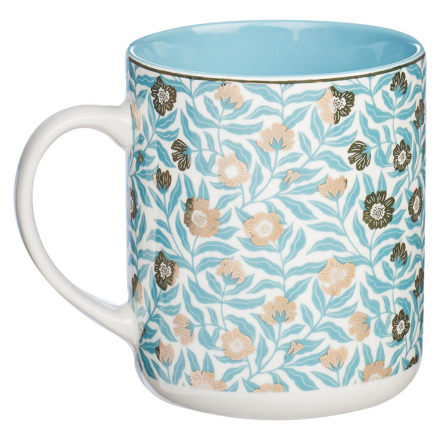 2 Corinthians 12:9 Sufficient Grace Teal Ceramic Mug