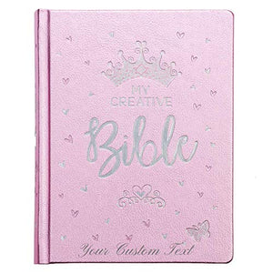 Personalized Custom Text ESV Journaling Bible My Creative Bible for Girls Hardcover FauxLeather Pink