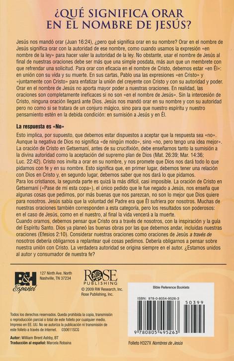 Nombres de Jesus Folleto (Names of Jesus, Pamphlet)