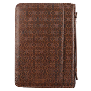 Proverbs: 3:5 Faux Leather Brown Personalized Bible Cover for Women