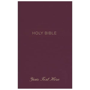 Personalized NKJV Pew Bible Red Letter Hardcover Burgundy