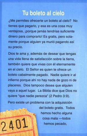 Tu Boleto al Cielo, 25 Tratados (Your Ticket to Heaven, 25 Tracts)