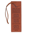 Load image into Gallery viewer, Hope in the Lord Isaiah 40:31 Brown Faux Leather Bookmark
