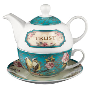 Trust in the Lord Proverbs 3:5 Tea Set for One