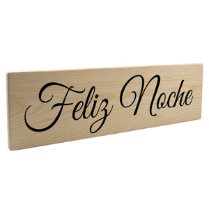 Feliz Noche Spanish Wood Decor