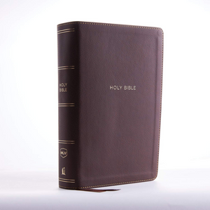 Personalized NKJV Single-Column Reference Bible Leathersoft Mahogany New King James Version