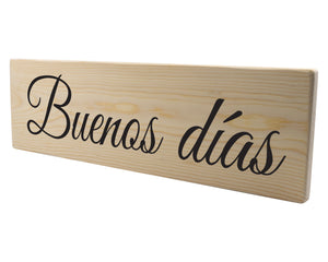 Buenos Días Spanish Wood Decor