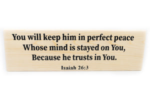 Isaiah 26:3 God Will Keep You In Perfect Peace Wood Decor