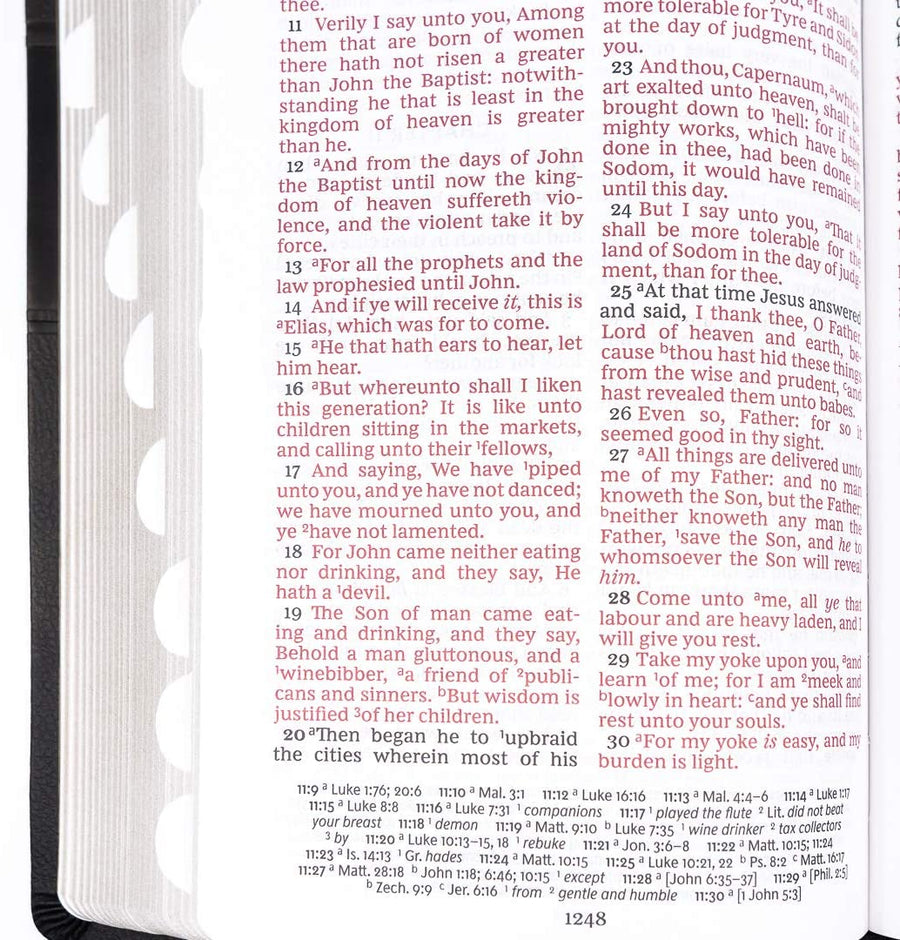 Personalized KJV Personal Size Reference Bible Giant Print Leather-Look Black Indexed