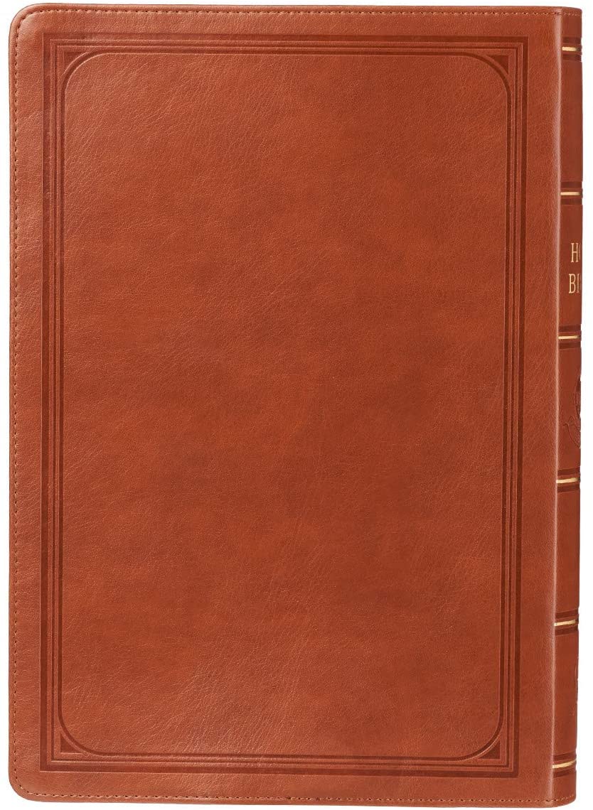 Personalized KJV Super Giant Print Tan Faux Leather