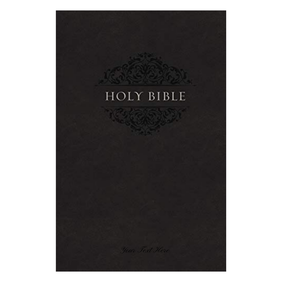 Personalized NIV Comfort Print Holy Bible Soft Touch Edition Leathersoft Black New International Version