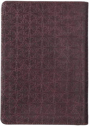 Personalized Blessed Man Brown Quarter-Bound Faux Leather Classic Journal with Zipped Closure