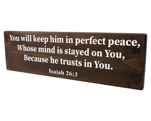 Isaiah 26:3 God Will Keep You In Perfect Peace Wood Decor