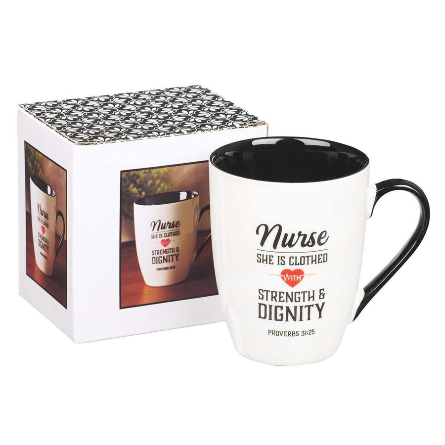 Strength & Dignity Nurse Proverbs 31:25 Mug