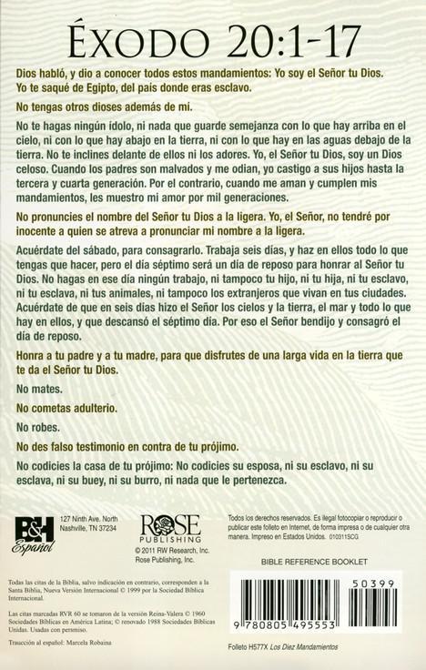 Los Diez Mandamientos Folleto (10 Commandments Spanish Pamphlet)