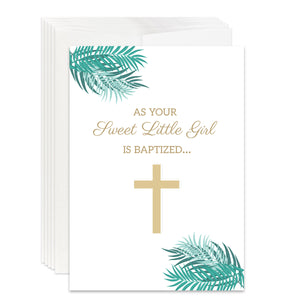 Baby Girl Baptism Card