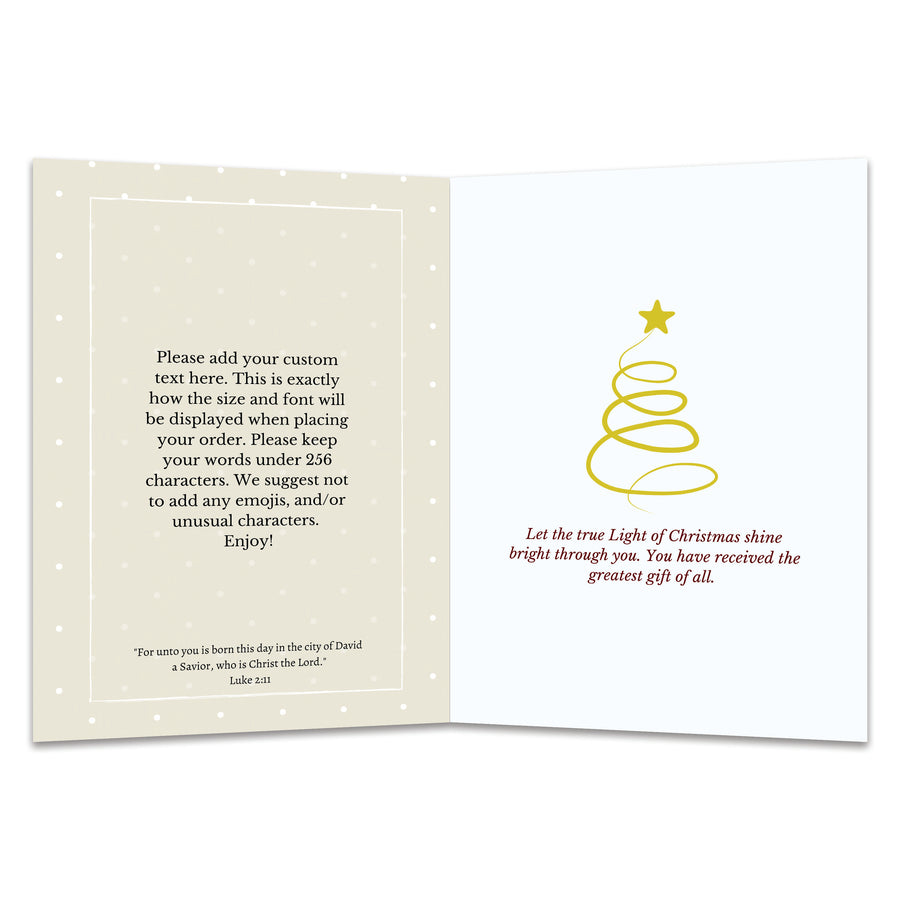 Personalized Christian Christmas Card Custom Your Photo Image Upload Your Text Greeting Card