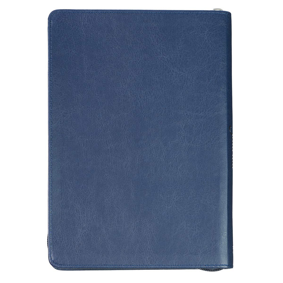 Personalized Journal Custom Text Hope As An Anchor Hebrew 6:19 Journal LuxLeather Navy Blue