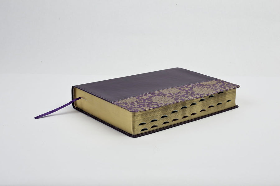 Personalized NKJV The Study Bible for Women LeatherTouch Indexed Plum & Lilac