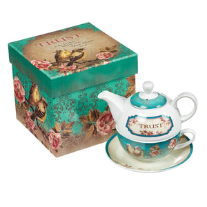 Trust in the Lord Proverbs 3:5 Tea Set for One