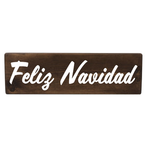 Feliz Navidad Spanish Wood Decor