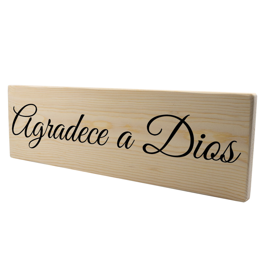 Agradece a Dios Spanish Wood Decor