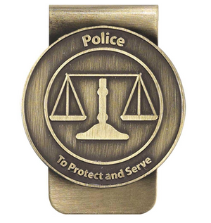 Police Bronze Money Clip