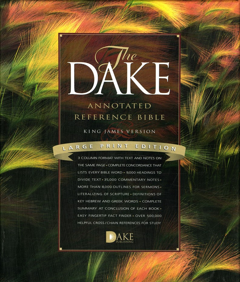 Personalized KJV The Dake Annotated Reference Bible Large Print Edition Black Bonded Leather King James Version