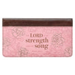 Load image into Gallery viewer, My Strength &amp; My Song Psalm 118:14 Pink Faux Leather Checkbook Cover
