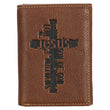 Load image into Gallery viewer, Names of Jesus Brown Full Grain Leather Trifold Wallet
