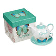 Load image into Gallery viewer, Grace Blue Butterfly Blessings Ephesians 2:8 Tea Set for One
