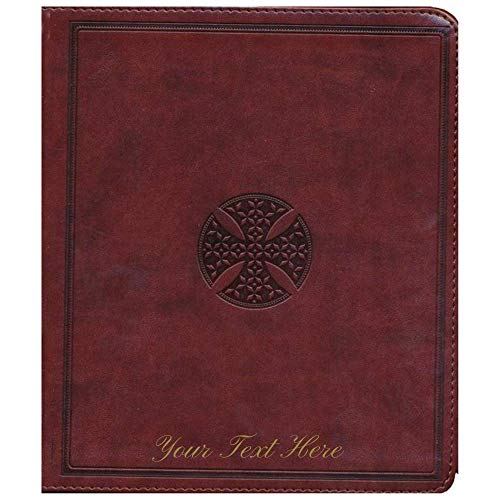 Personalized ESV Journaling Bible TruTone Brown Mosaic Cross Design