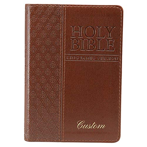 Personalized KJV Bible COMPACT Pocket Edition LuxLeather Brown