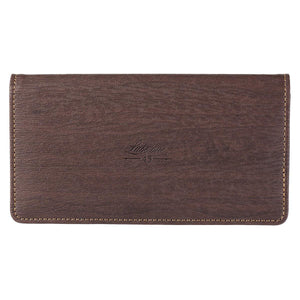 Blessed Luke 1:45 Blue Faux Leather Checkbook Cover