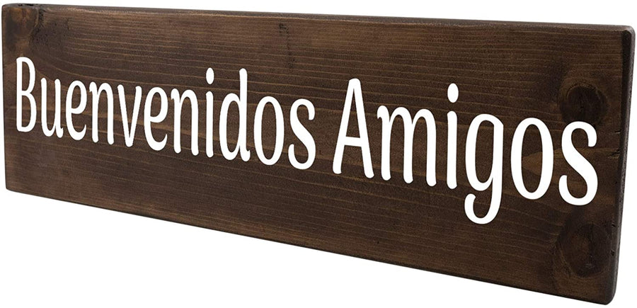 Buenvenidos Amigos Spanish Wood Decor