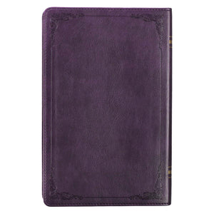 Personalized KJV Purple Faux Leather Deluxe Gift Bible Indexed King James Version