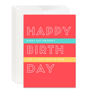 Christian 21st Birthday Card, Happy Birthday Card for 21st Christian Birthday