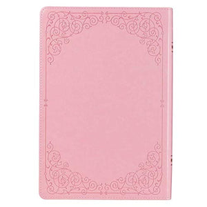 Personalized KJV Holy Bible Giant Print Full-Size Bible Pink Faux Leather Bible w/ Ribbon Marker