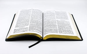 Personalized KJVER Thinline Bible/Large Print Genuine Leather Black