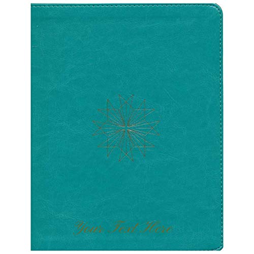 Personalized ESV Single Column Journaling Bible TruTone Teal Resplendent Cross Design