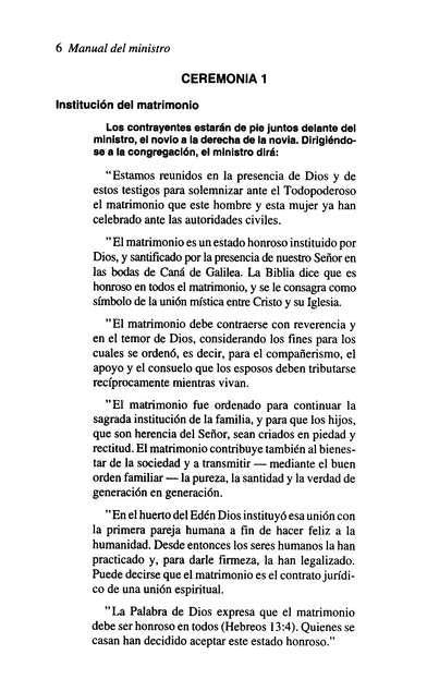 Manual del Ministro (Minister's Manual)