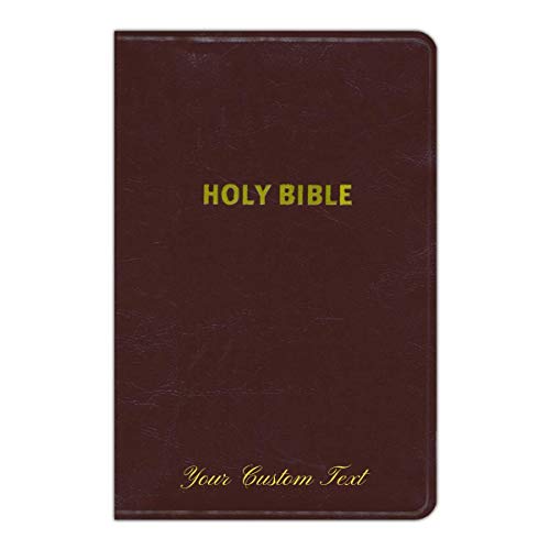 Personalized Custom Text NASB Giant Print Bonded Leather Burgundy New American Standard Bible