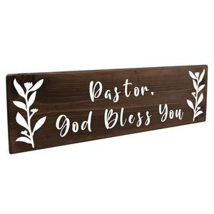 Pastor God Bless You Wood Decor