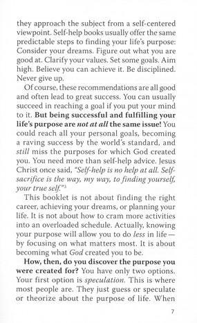 The Purpose-Driven Life: What on Earth Am I Here For? (Booklet) - Rick Warren