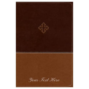 Personalized The Amplified Study Bible Leathersoft Brown Large Print