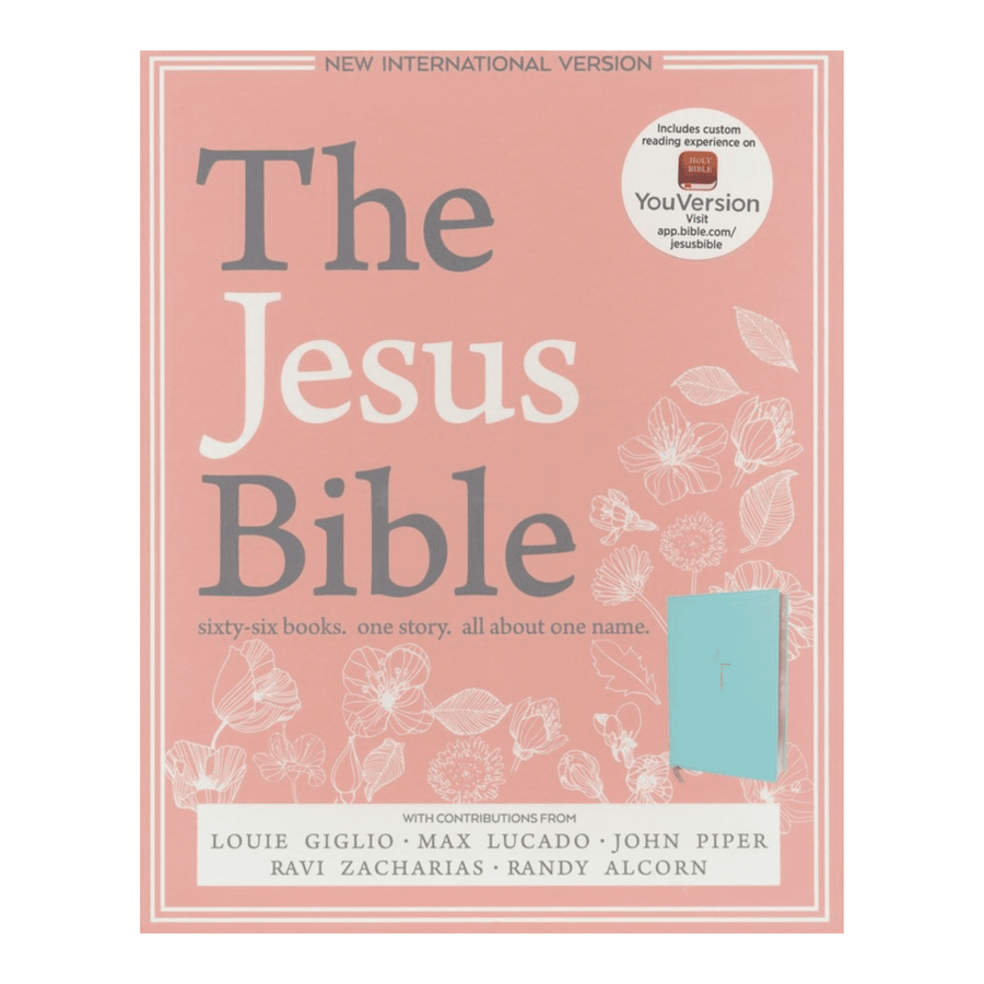 Personalized The Jesus Bible NIV Edition Leathersoft Blue