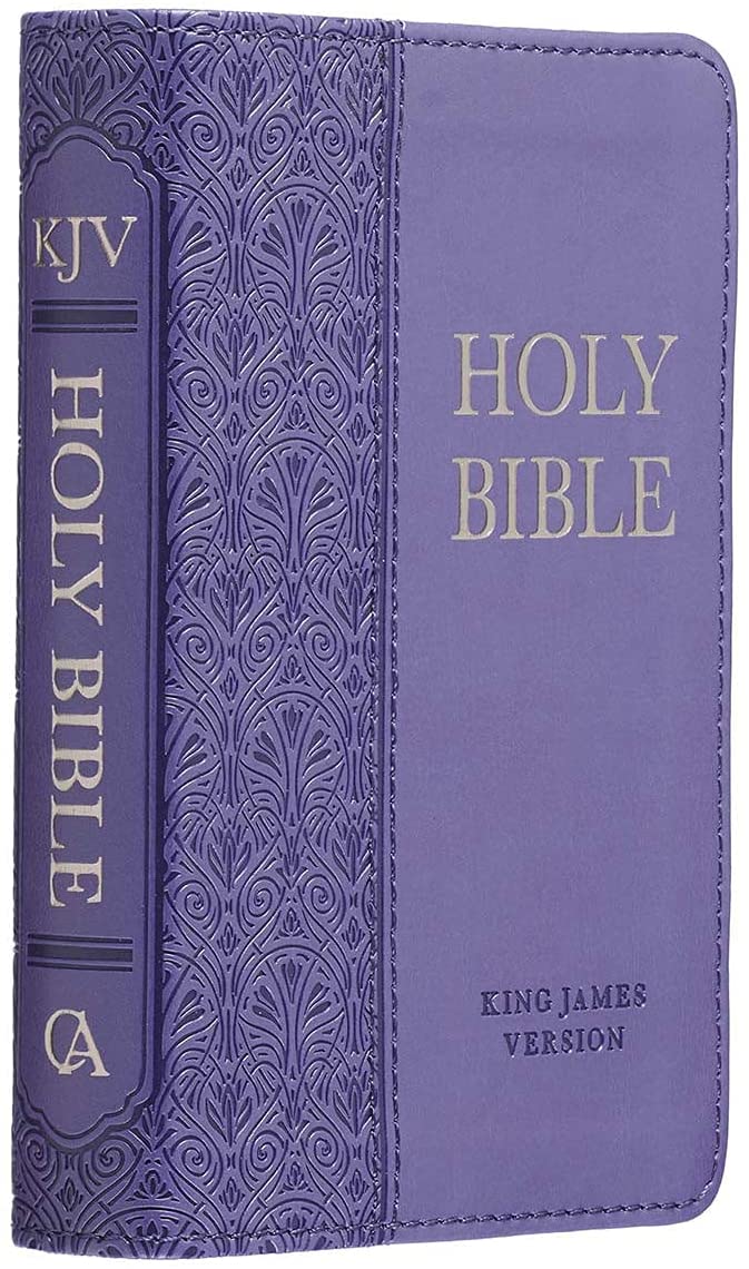 Personalized KJV Pocket Bible Purple Faux Leather