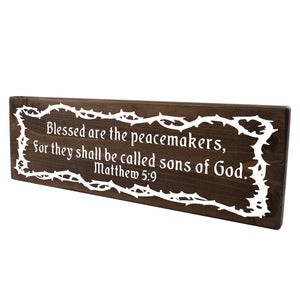 Matthew 5:9 Blessed Are The Peacemakers Wood Decor