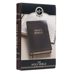 Personalized KJV Deluxe Gift Bible Dark Brown Faux Leather