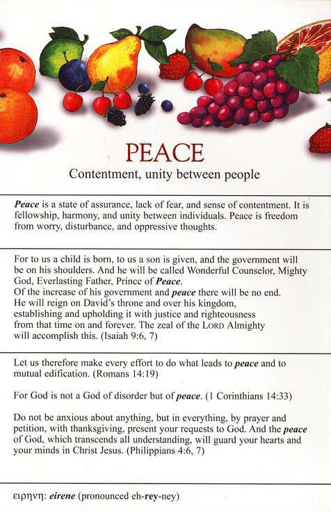 The Fruit of the Spirit Pamphlet